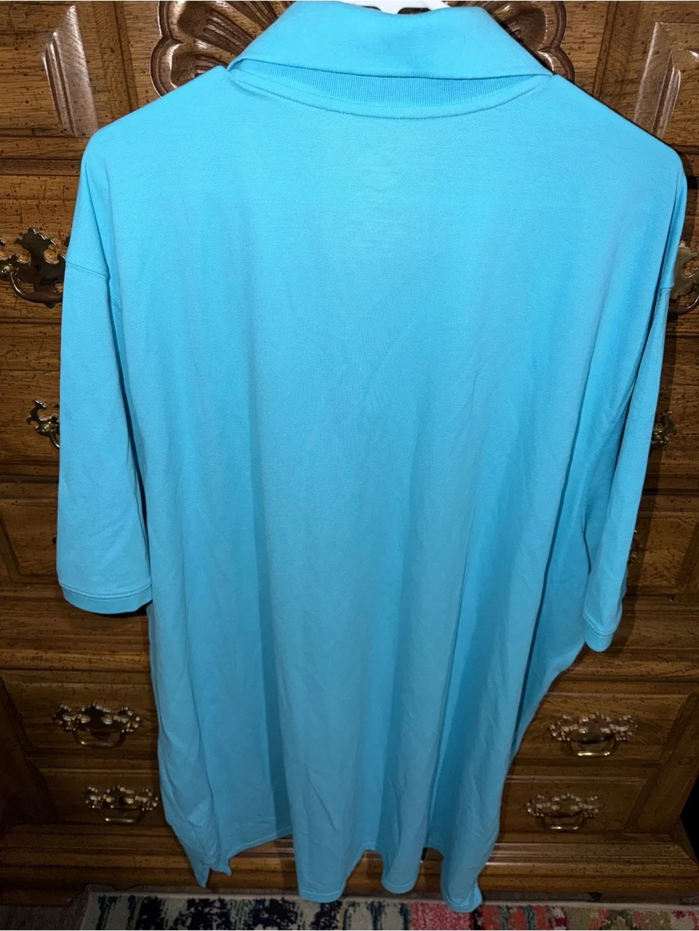 St. John's Bay Men's Aqua Blue Polo Shirt - Picture 2 of 4